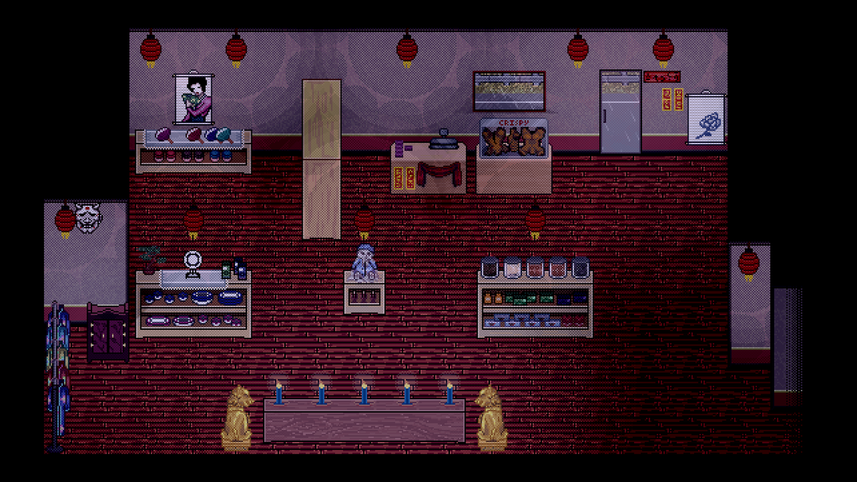 ZentientGames's tweet photo. "The Family Loft" (est. 2016) was one of my favorite rooms to make in Fleshport. The Foo dogs were a later addition for the 2023 anniversary update. I wonder how this room would have looked if I made these assets today? 🤔
#gamedesign #gamedev #indiegame #HorrorGames #screenshot https://t.co/HJtpV3TBnV