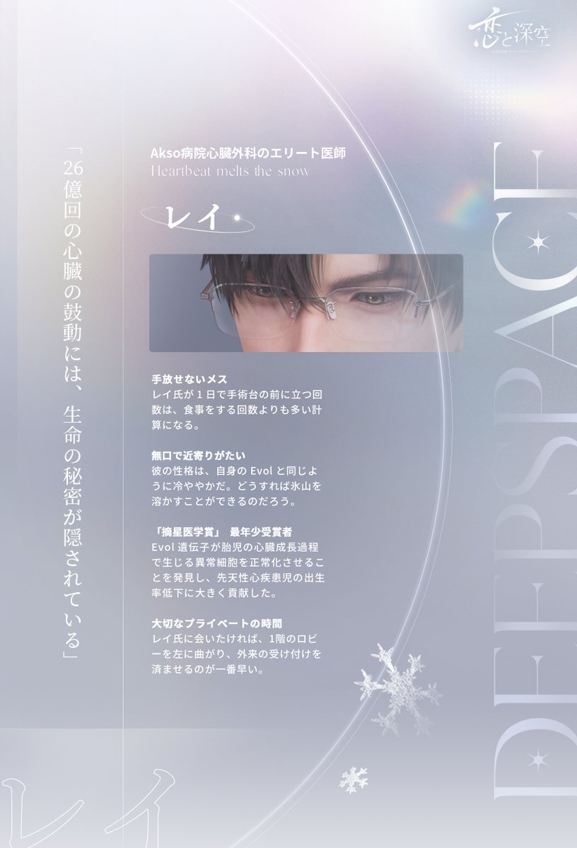 レイ：心拍の解析】 Akso病院心臓外科のエリート医師であるレイ氏をご