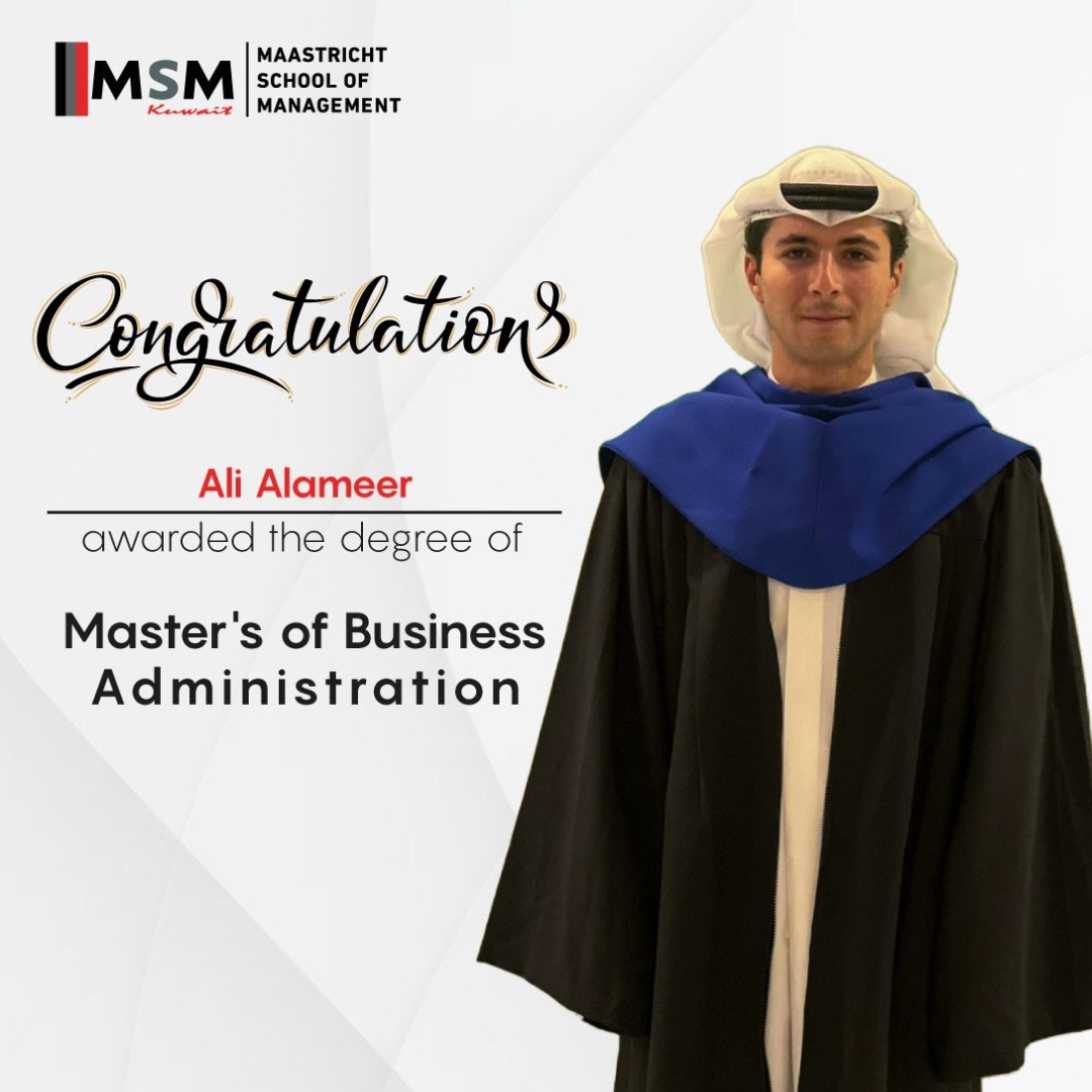 Kuwait_mcm's tweet photo. Congrats to Ali Alameer
Intake 11 upon completion of the MBA program !
👏🏽👏🏽

#MBA #mastersdegree #masters #Kuwait https://t.co/DWJoHS0v3n