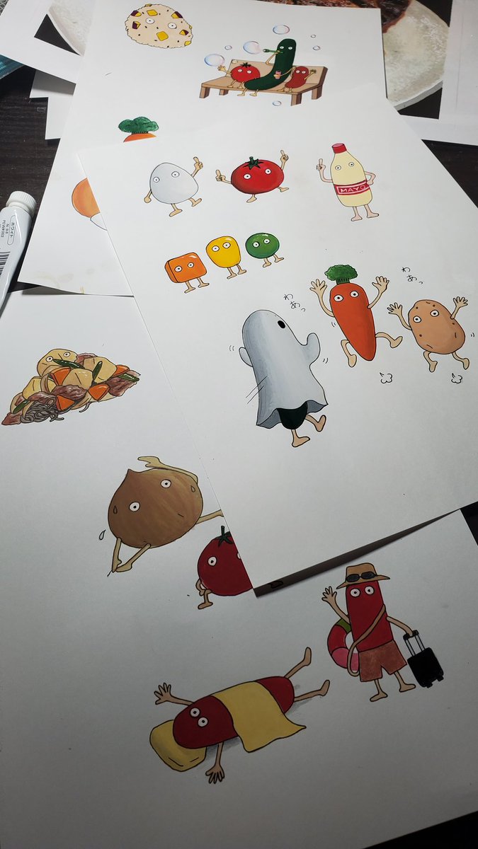 food hat multiple others 6+others bag holding general  illustration images