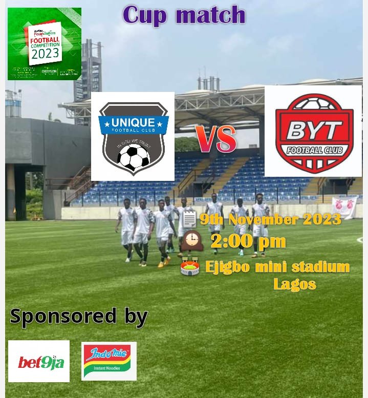 We go again today at the Bet9ja Foundation Cup. Victory is the objective.
