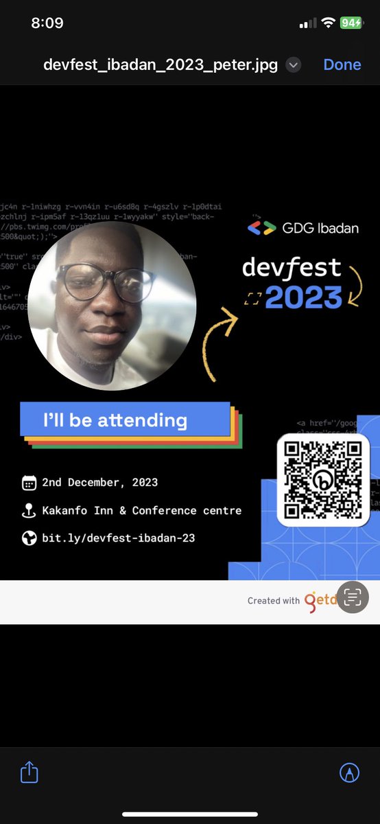 Petersdy07's tweet photo. I’m attending DevFest Ibadan 2023 on December 2nd, 2023.

Register here:
https://t.co/30DqhvNiV7

#devfestibadan23 @gdgibadan https://t.co/VXmJmx5kgI