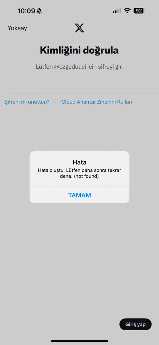 ozgeduaci's tweet photo. @Support i cant use my x app. This occurs like error pls check it https://t.co/6QUJ1Qdgsp