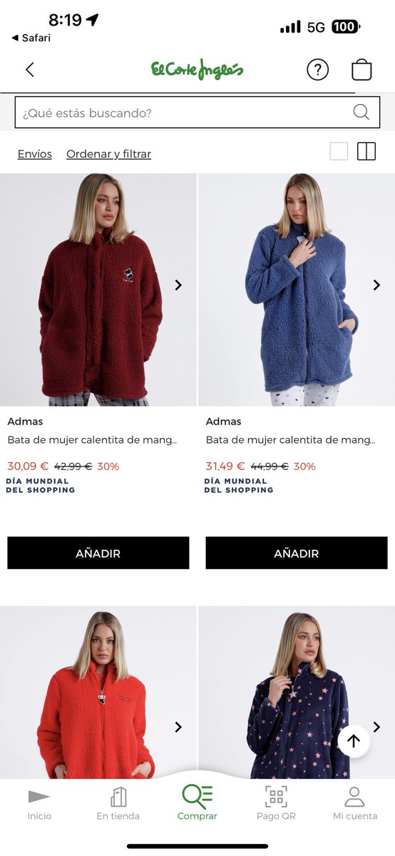 ManuleEspinosa's tweet photo. @nuriagomezt83 En el corte ingles hay batas de oferta https://t.co/EYayBaRmTf