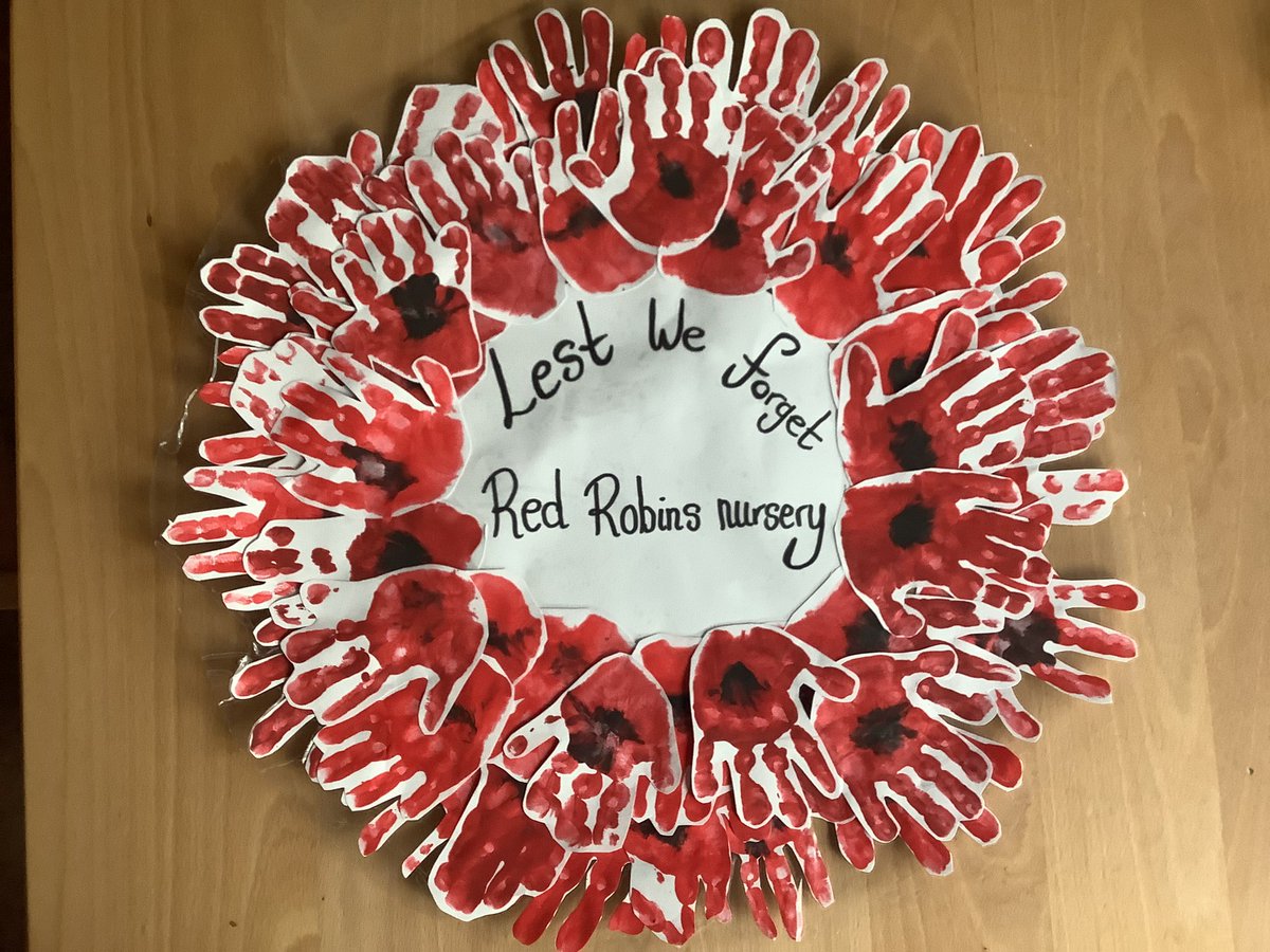 RedRobins_Cald's tweet photo. Our poppies at Red Robins. #LestWeForget #nursery #earlyyears https://t.co/mljZIulDBs