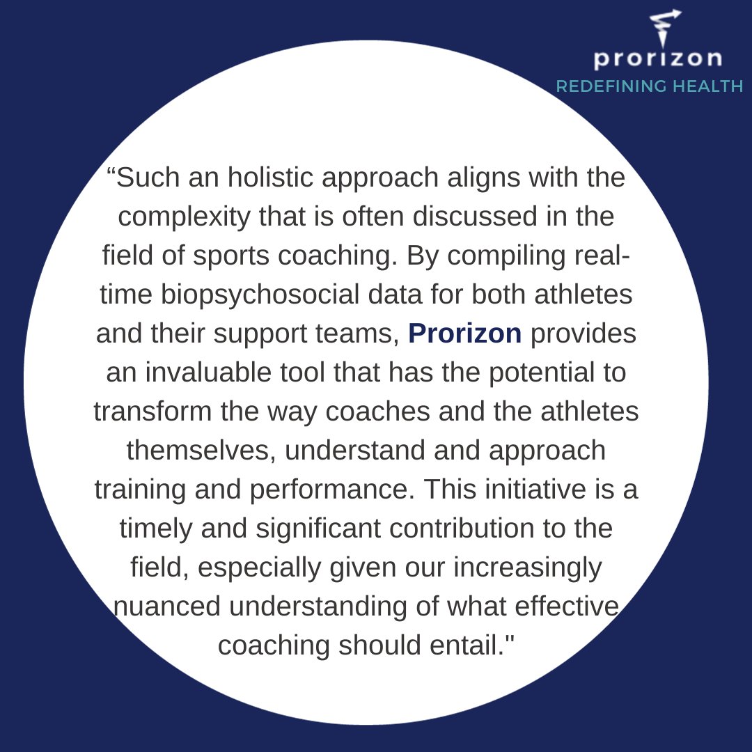 Discover why Dr. James Wallis from the University of Brighton endorses Prorizon's innovative approach to athlete health #Redefininghealth #Mentalhealth #Mindandbodyconnect #ProrizonImpact #SportsScience #CoachingInnovation  #AthleteCare #AthleteHealth #Endorsement