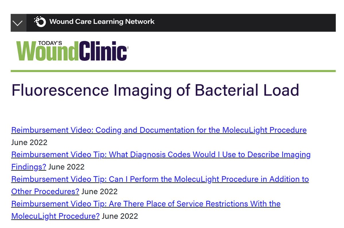 MolecuLight Inc. (@moleculight) on Twitter photo Looking for Reimbursement information on fluorescence imaging (<a href="/moleculight/">MolecuLight Inc.</a> ) for detection of elevated bacterial burden presence, location and load? Check out <a href="/TWCjournal/">Today's Wound Clinic</a> “Reimbursement Library” hmpgloballearningnetwork.com/site/twc/reimb… Looking for Reimbursement information on fluorescence imaging (<a href="/moleculight/">MolecuLight Inc.</a> ) for detection of elevated bacterial burden presence, location and load? Check out <a href="/TWCjournal/">Today's Wound Clinic</a> “Reimbursement Library” hmpgloballearningnetwork.com/site/twc/reimb…