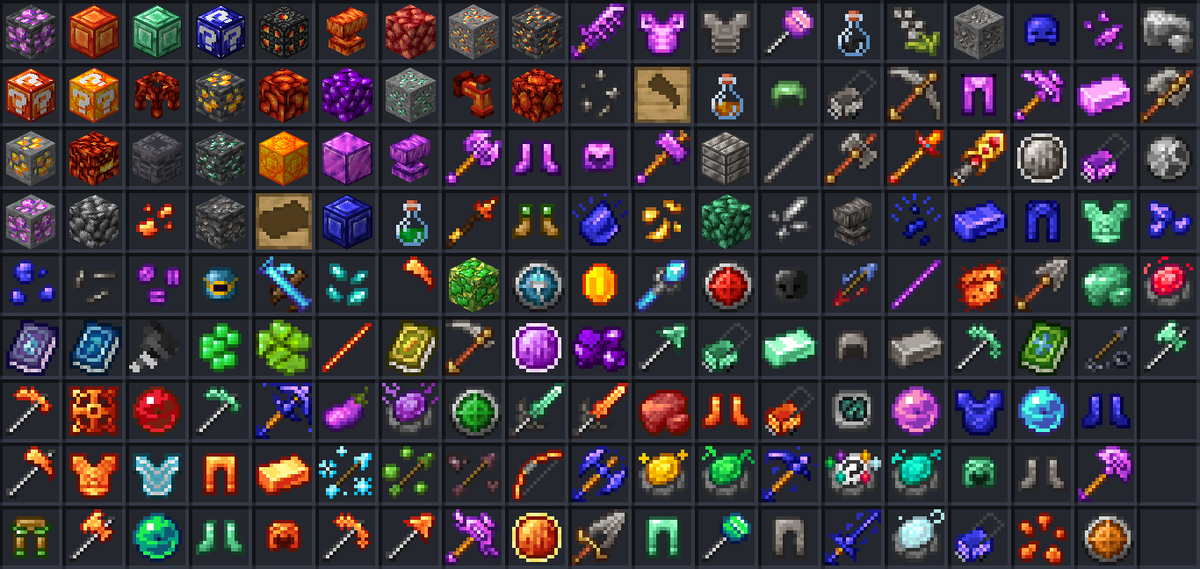 PaladiumPVP's tweet photo. Un nouvel aperçu de l'avancement des items que vous pourrez retrouver dans #PaladiumBedrock, ça vous dit ?✨
(Oui, Natof a corrigé le pantalon en améthyste). https://t.co/V7ceZ07YGt