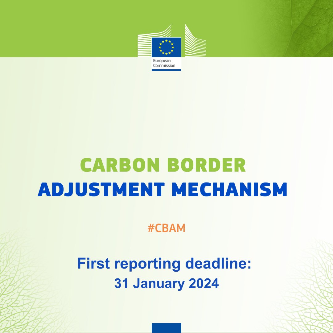 EU_Taxud's tweet photo. Are you ready for #CBAM? 🌍

The 🇪🇺 EU’s Carbon Border Adjustment Mechanism is here in its transitional phase.

Time to learn, adapt and prepare for the future.

Learn more about how it works
👉 https://t.co/O2IPd5zNNL

#EUGreenDeal #ClimateAction https://t.co/lE24B9CDDb