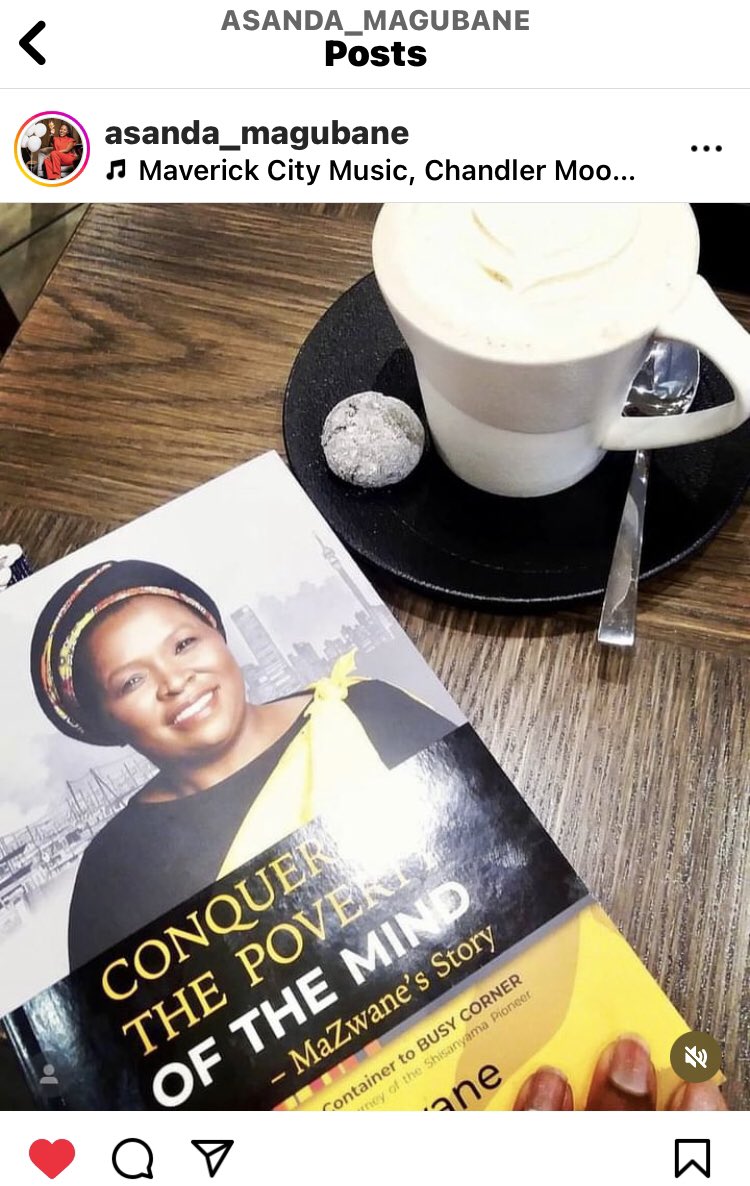 TheRealMaZwane's tweet photo. Asanda Magubane — I’m so glad that you enjoyed reading #ConqueringThePovertyOfTheMind - it's true our minds hold so much power! 💥 You must believe it because if you can imagine it, you can achieve it! 🙏🏾 https://t.co/ZrOhSReA26