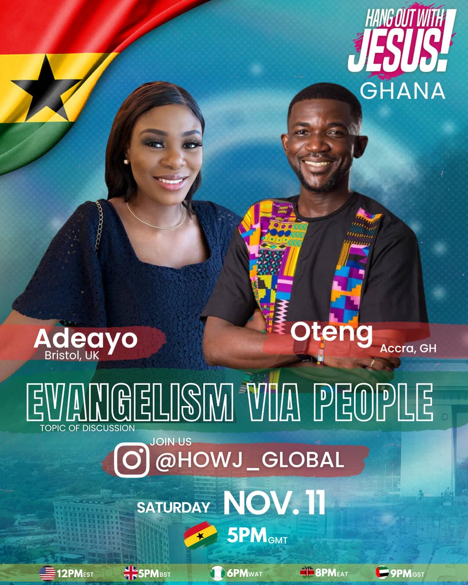 Howj_Global's tweet photo. Join us this Saturday for the 7th Live in this series!
#howjGhanaLoading #ghananews https://t.co/a4Bfxm9XGd