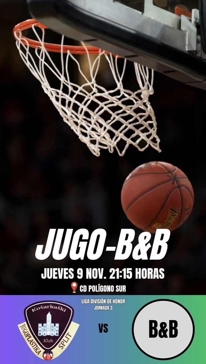 Jugo_Split's tweet photo. Hoy no es un jueves cualquiera, hoy juega la Jugoplastika Split. Intentaremos cerrar la semana con otra victoria ante B&B que, sin duda, será un duro rival.
🏀 Jornada 3 #LigaDH
🆚 B&B
⏱️ 21:15 horas
📍 CD Polígono Sur
#VamosSplit #IMDSevilla #FelizJueves https://t.co/IWWMxooQs9