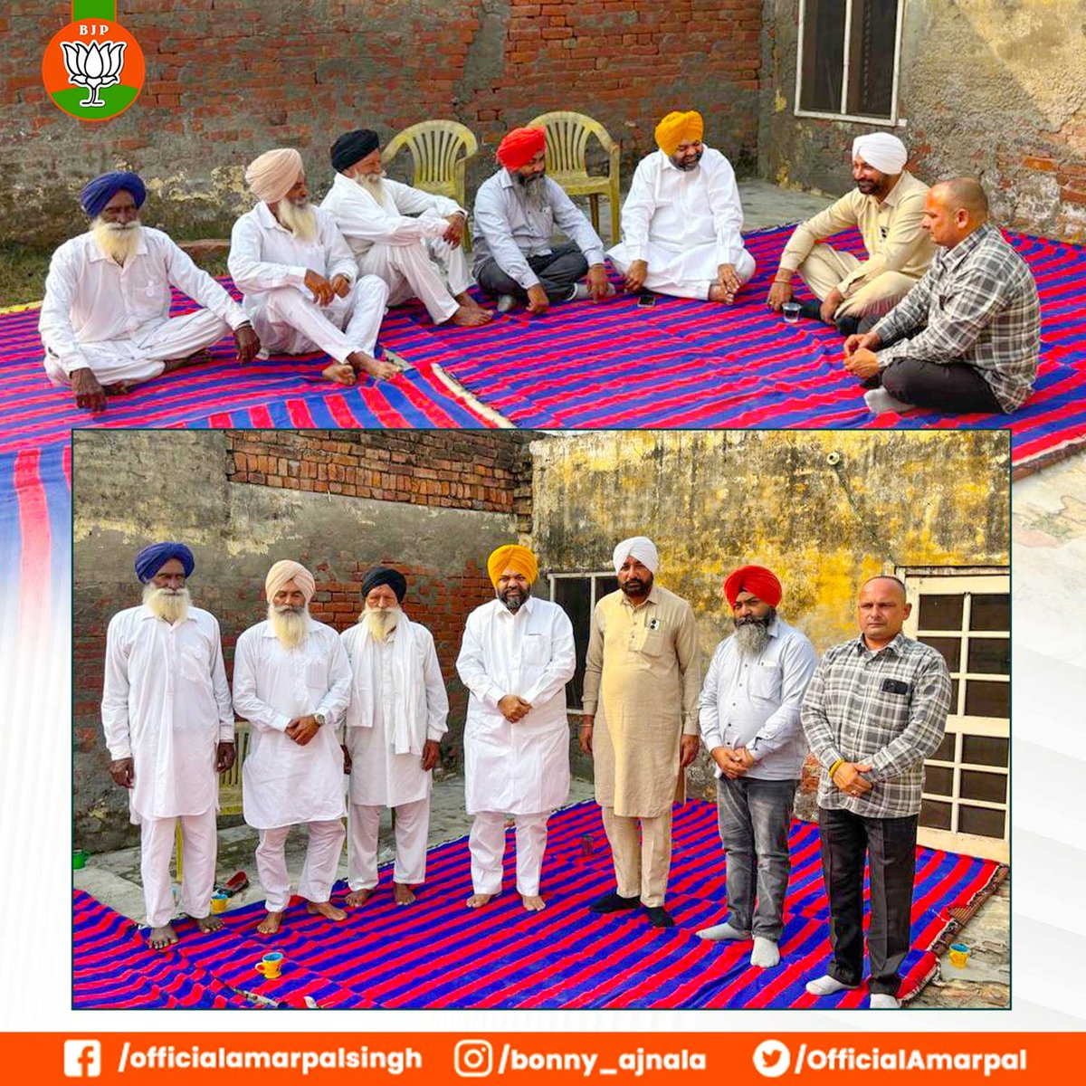 OfficialAmarpal's tweet photo. ਰਮਦਾਸ ਵਿਖੇ ਸ੍ਰ ਪ੍ਰਕਾਸ਼ ਸਿੰਘ ਜੀ ਦੇ ਆਕਾਲ ਚਲਾਣਾ ਕਰਨ ਤੇ ਉਹਨਾਂ ਦੇ ਗ੍ਰਹਿ ਵਿਖੇ ਪਹੁੰਚ ਕੇ ਪਰਿਵਾਰ ਨਾਲ ਦੁੱਖ ਸਾਂਝਾ ਕੀਤਾ ਅਤੇ ਅਕਾਲ ਪੁਰਖ ਦੇ ਚਰਨਾਂ ਵਿਚ ਅਰਦਾਸ ਕੀਤੀ ਕਿ ਉਹ ਵਿੱਛੜੀ ਰੂਹ ਨੂੰ ਆਪਣੇ ਚਰਨਾਂ ਵਿਚ ਨਿਵਾਸ ਬਖਸ਼ਣ ਅਤੇ ਪਿੱਛੇ ਪਰਿਵਾਰ ਨੂੰ ਭਾਣਾ ਮੰਨਣ ਦਾ ਬਲ ਬਖਸ਼ਣ।
#wmkji https://t.co/9uMp6aAjZd