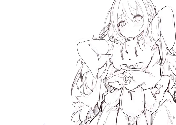 現在制作中のCG集の告知です。危険な邪神を封じ込めた匣を守る一族の少女が、幼少期に好奇心からその匣に触れてしまい、邪神の誘淫により快感を覚えてしまう。成長に伴い快感を良くないものと理解したものの、いざ聖女としての努めを果たそうとした時には手遅れになっていて……。というお話です。 