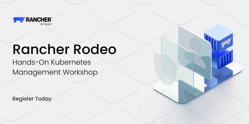 Register today for our next #RancherRodeo on Thursday, November 16! This virtual hands-on workshop will provide you with an introduction to #Rancher, #Docker and #Kubernetes. 
👉 Sign up now here: okt.to/xwkdZB