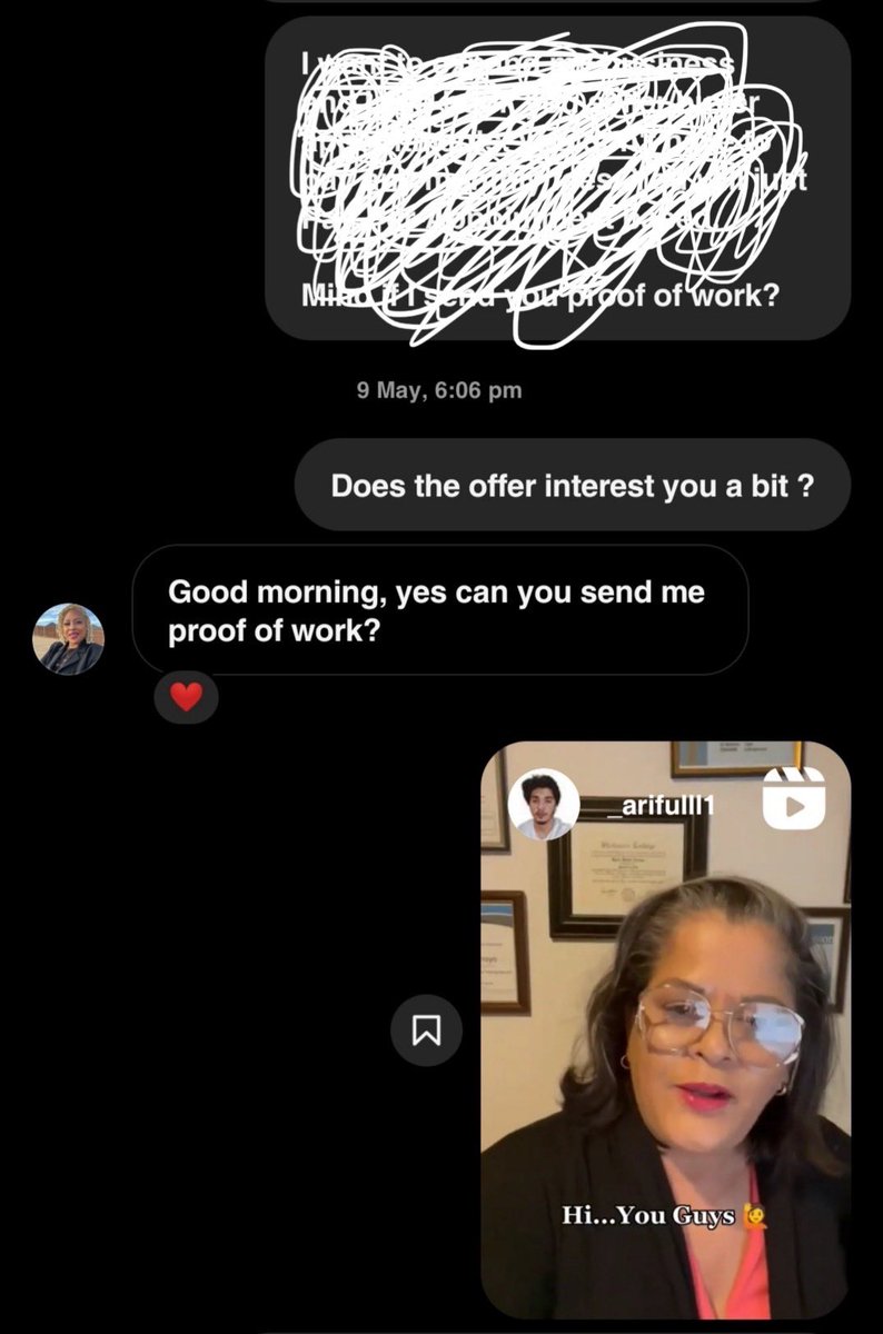 arifsden's tweet photo. Here’s how I’ve booked 100+ sales call just by Instagram DMs

This is a screenshot of my chat with a client

I can’t share my sales pitch/offer publicly here but if you want to see it

Comment “SS”, I will DM you that

Follow for more

Enjoy https://t.co/rR8I6PIrb0