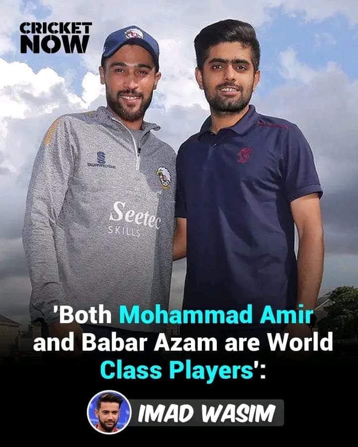 Amirian_05's tweet photo. Imad Wasim 🗣️ :
“Both Mohammed Amir and Babar Azam are World Class Players"
🥹🫶❤️🌍 #BabarAzam𓃵 #Amir 
#ClassPlayers @iamamirofficial @babarazam258 ❤️ https://t.co/CNzt70hyX0
