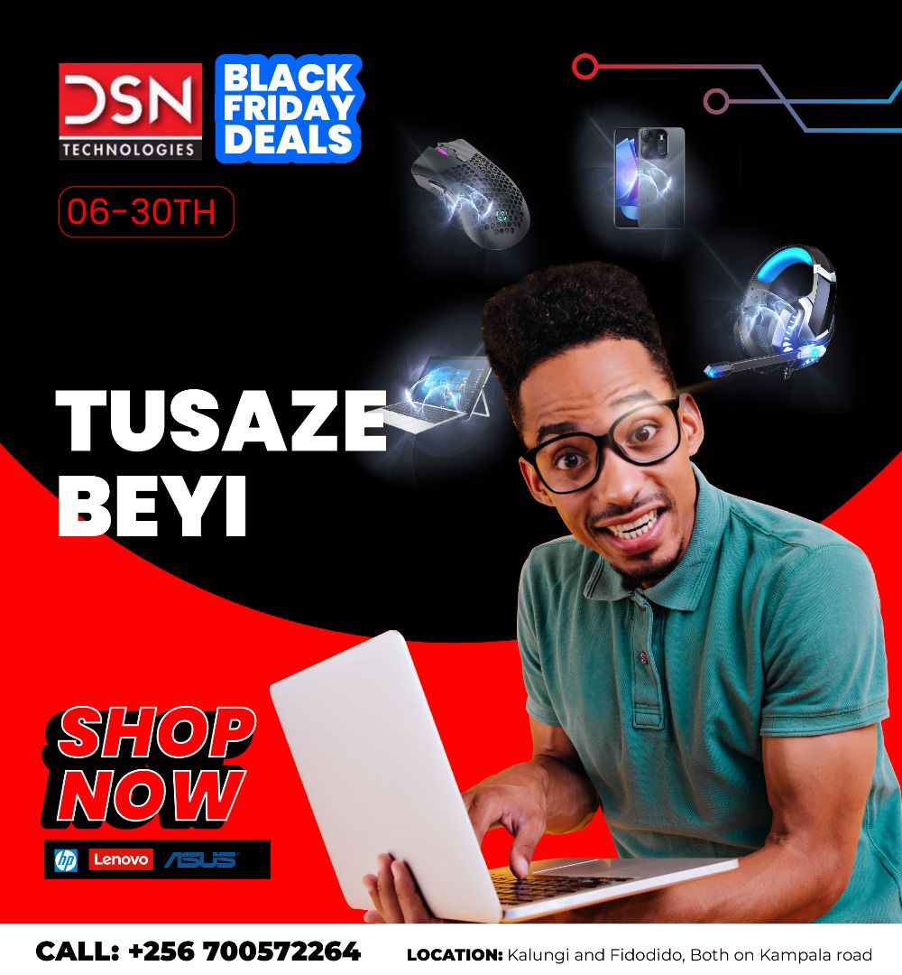 It's a black November and we have again introduced fresh deals at reduced prices Visit any of our branches at Fido Dido building Kampala read Kalung plaza opposite mabirizi plaza #TusazeBeyi dsncomputers.com