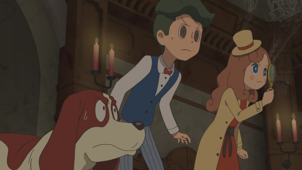 anime_layton's tweet photo. 【再放送情報】本日11月10日(金)22:00より、TOKYO MXにて「#レイトン ミステリー探偵社」第45話「カトリーエイルとゴースト倶楽部」が再放送！幽霊屋敷型脱出ゲーム『ゴーストエスケイプ』に招待されたカトリーたち。ナゾを解いて脱出できれば賞金1万ポンド！カトリーたちは賞金をゲット出来るのか！？ https://t.co/lgakAAaP57