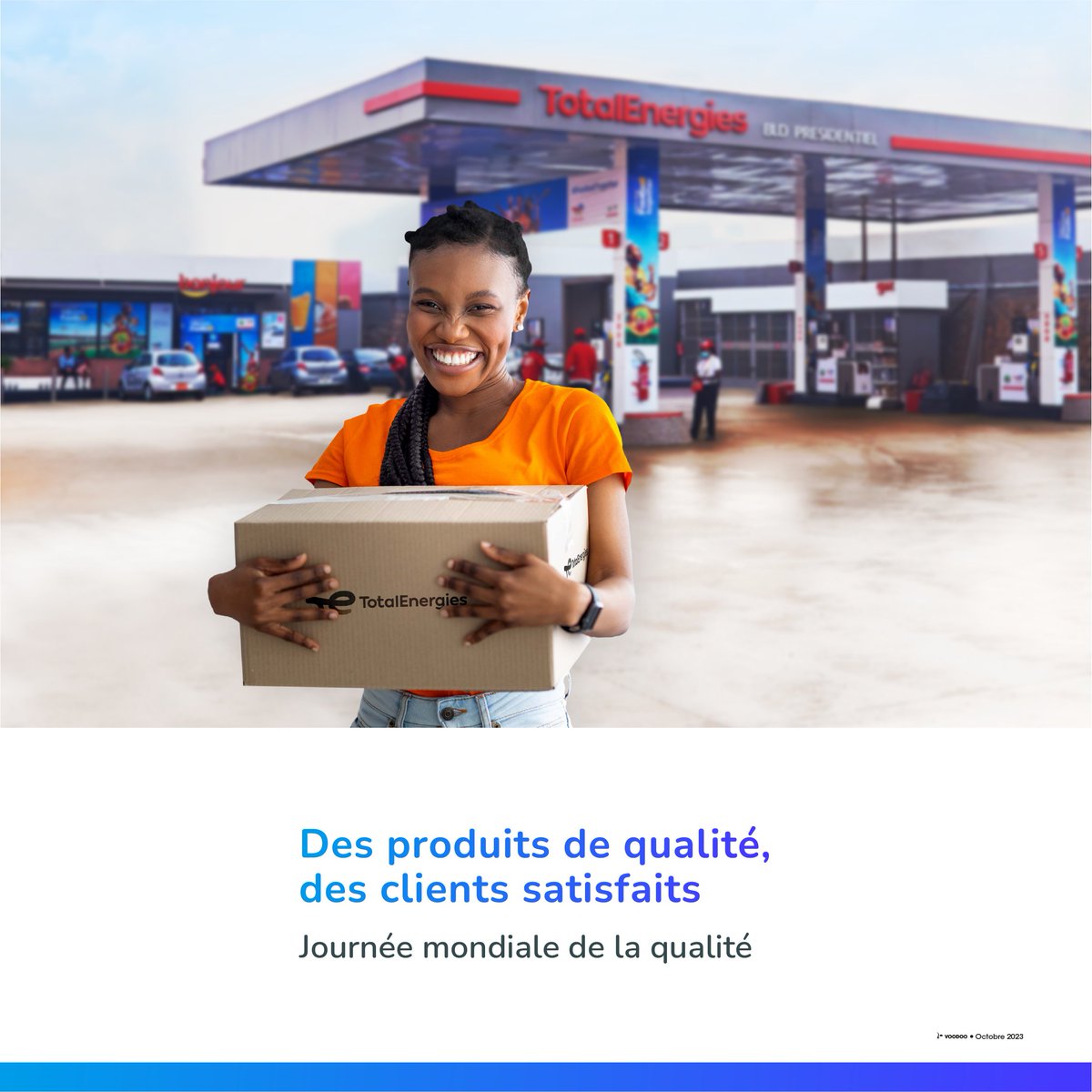 TotalEnergiesCM's tweet image. 😊Votre sourire est notre récompense. Il nous amène à travailler sans relâche pour vous offrir des produits et  services de qualité.

#JounéeMondialedelaQualité #SatisfactionClient