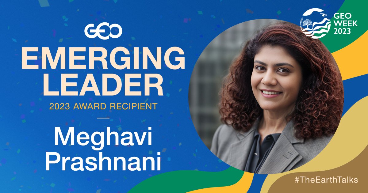 Congrats <a href="/MEGHAVI_P/">Meghavi Prashnani</a>!🎉🏆

"Climate change has profound implications on food and water security, necessitating proactive measures. There is a need for global cooperation in Earth Observation to address these pressing issues." – Meghavi Prashnani  

#TheEarthTalks #GEOWeek2023