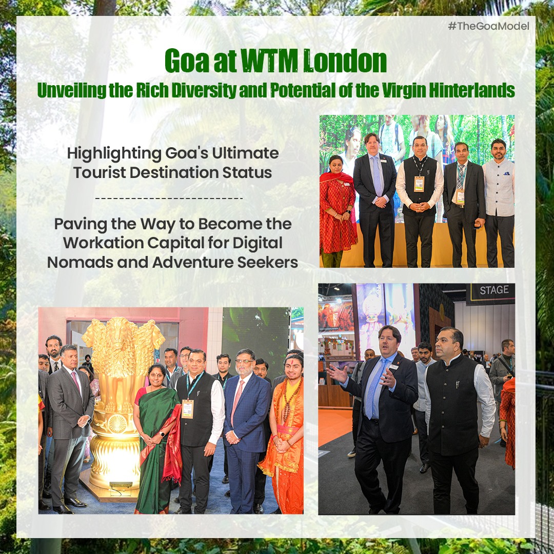 Goa's captivating charm on display at #WTMLondon. From serene beaches to vibrant culture, we're redefining travel experiences. Discover the essence of Goa – a perfect blend of tradition and modernity. #GoaTourism
#TheGoaModel