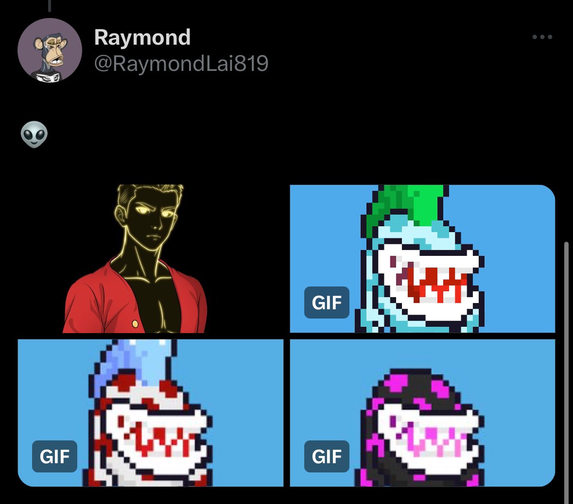 852Captainz's tweet photo. Prove we are the greatest community of @Memeland without saying it.
There are 3 Alien Full Crews in @852Captainz. https://t.co/gthxnM9SFy