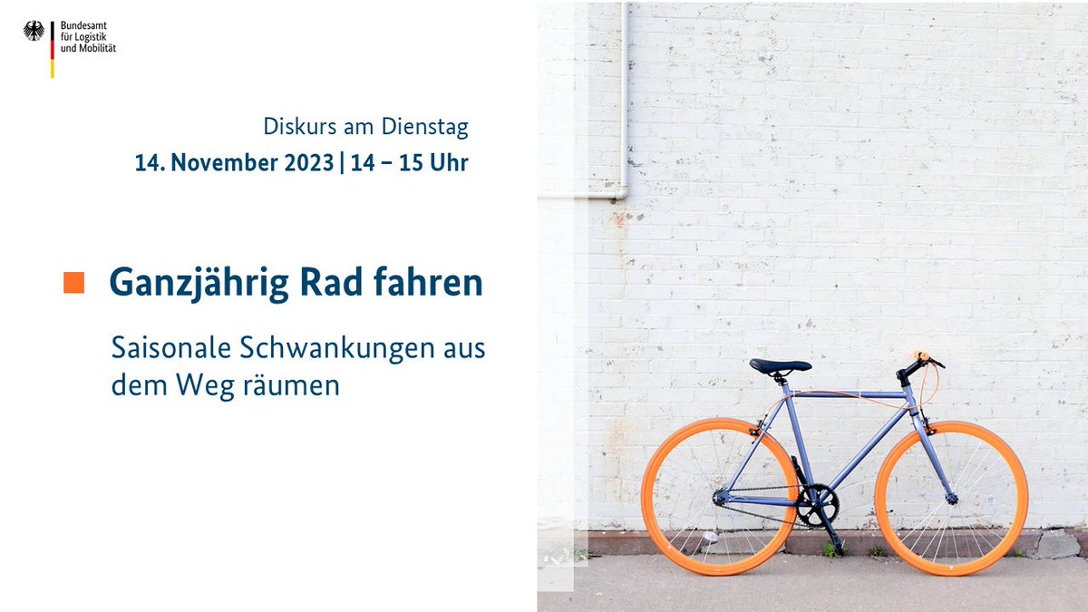 Rad fahren im Winter? 🚲❄️Aber sicher doch! Wie #Kommunen hierfür die entsprechenden Bedingungen sowie sichere &amp; attraktive #Radverkehrsinfrastruktur schaffen können, ist Thema des Webinars am 14.11. des #MobilitätsforumBund

📢 Zur Anmeldung: difu.de/18104