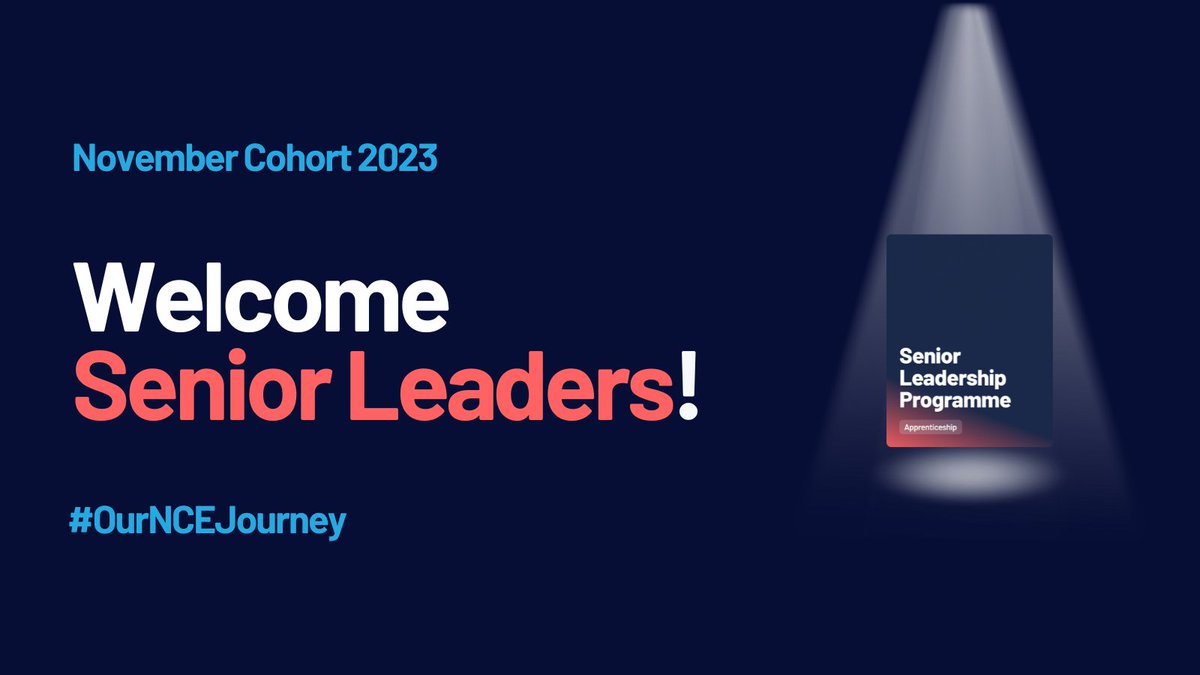 A huge welcome to our Senior Leaders starting #OurNCEJourney today 👋

You've got an incredible day lined up and an even better two years ahead of you!