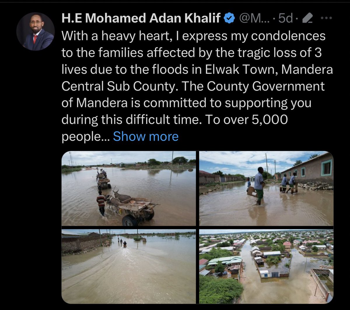 Dreymwangi's tweet image. The mandera governor          His house