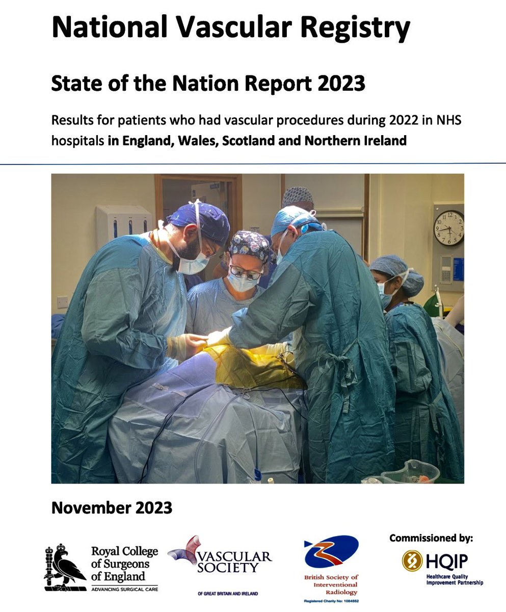 The NVR team <a href="/VSQIP_news/">VSQIP</a> are delighted to bring you the National Vascular Registry State of the Nation report 2023 vsqip.org.uk/reports/2023-n… published last night. <a href="/VSGBI/">Vascular Society</a> <a href="/BSIR_News/">The British Society of Interventional Radiology</a> <a href="/vasgbi/">VASGBI</a> <a href="/HQIP/">Healthcare Quality Improvement Partnership</a> <a href="/denisharkin/">Professor Denis Harkin</a> <a href="/Jonnyboyle1/">Jonathan Boyle</a> <a href="/ellieroseatkins/">Ellie Atkins</a> <a href="/RCSnews/">The Royal College of Surgeons of England</a> <a href="/CircFoundation/">Circulation Foundation</a>