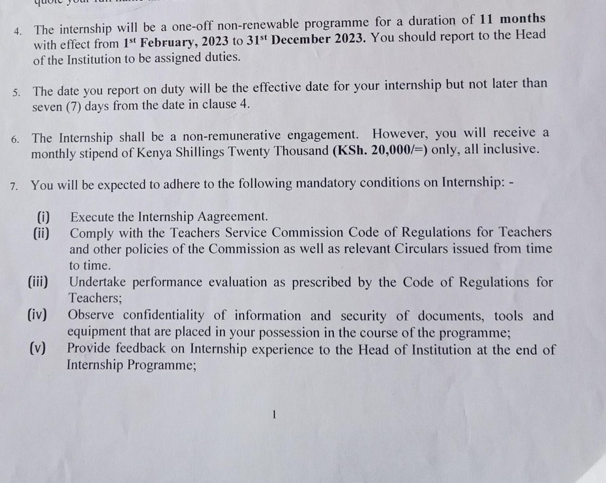 kapaulkahumble's tweet photo. #NoConfirmationOfJssInternTeachersNoRenewalOfContract
@TSC_KE 
Number 4 in the contract interns signed states the contract is non renewable. We demand for our rights, confirm jss teachers, we we know @TSC_KE  was given 20b to do so
@ntvkenya 
@citizentvkenya https://t.co/cDKvRLPUZV