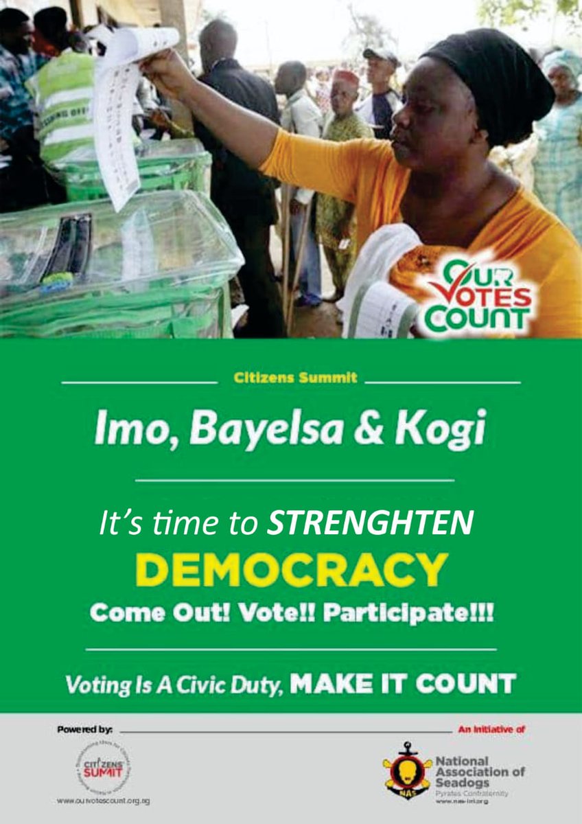 Elections shape policies, and policies shape our lives. Seize the opportunity to influence the direction of your state. Your vote counts. Be a part of the decision-making process.

COME OUT! VOTE! PARTICIPATE!

#OurVotesCount