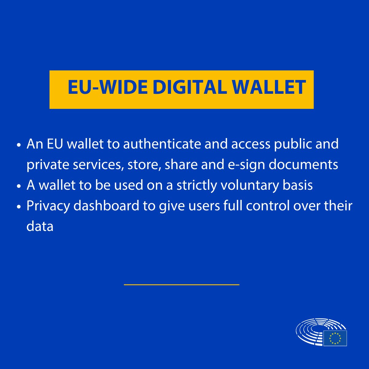 Europarl_EN's tweet photo. Parliament and Council negotiators have reached a provisional agreement  on the creation of a pan-European digital identity framework.

Find out more: https://t.co/rk0O1JGkKs https://t.co/SWRtriOQug