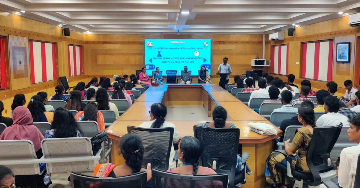 ABVPNorthTN's tweet photo. INDGenius North Tamil Nadu organized an seminar on 'Empowering Youth for a Harmonious and Progressive Future' at Dr. MGR University chennai on November 6th. The event fostered insightful discussions on fostering harmony and shaping a progressive tomorrow.
#INDGenius #India https://t.co/YGdyb3gGNN
