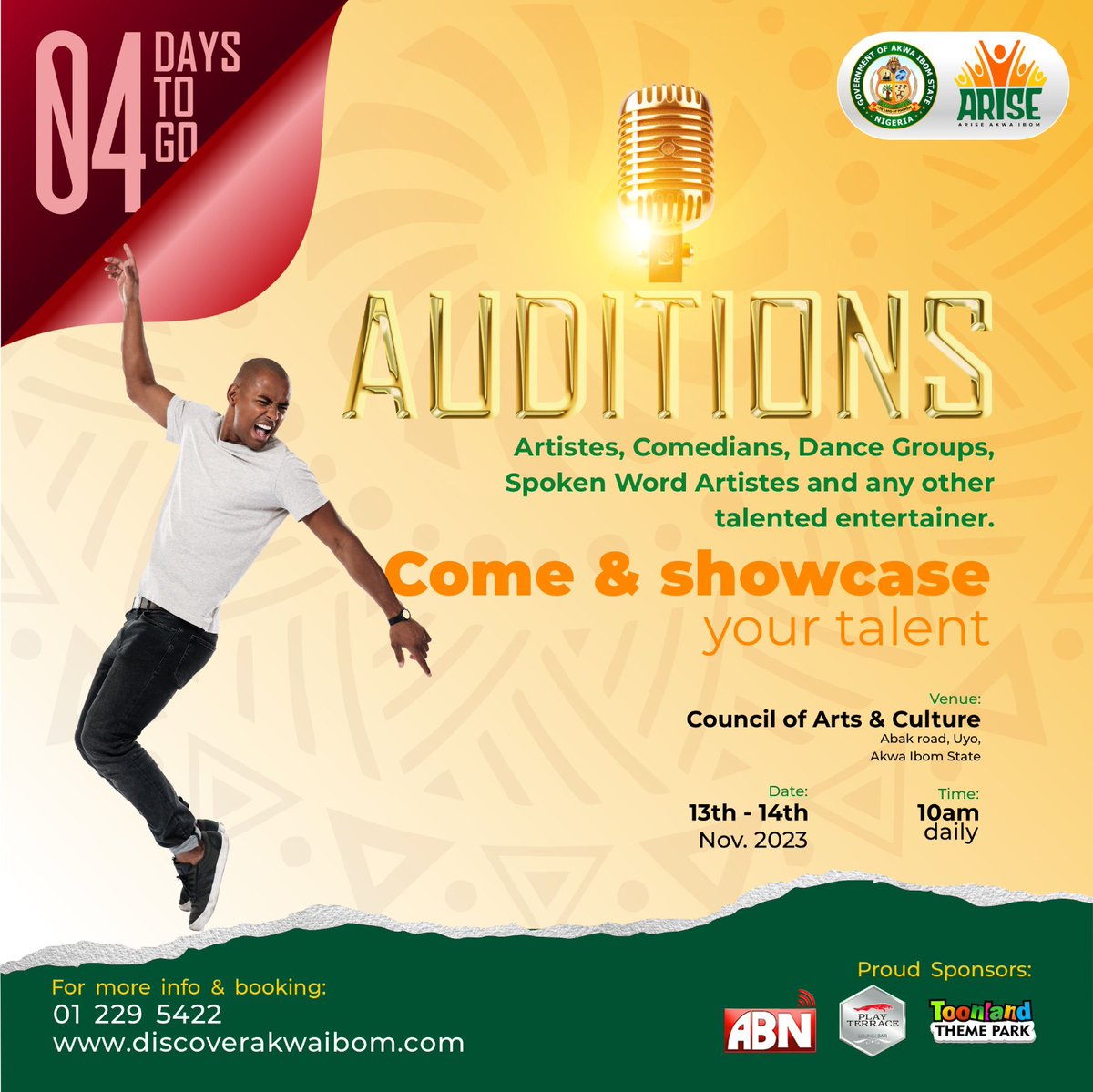 IbomTelegraph's tweet photo. Audition Alert: 4 Days Left to Showcase Your Skills at Ibom #ChristmasUnplugged! Link up!!!! https://t.co/Y51R2fGIFH