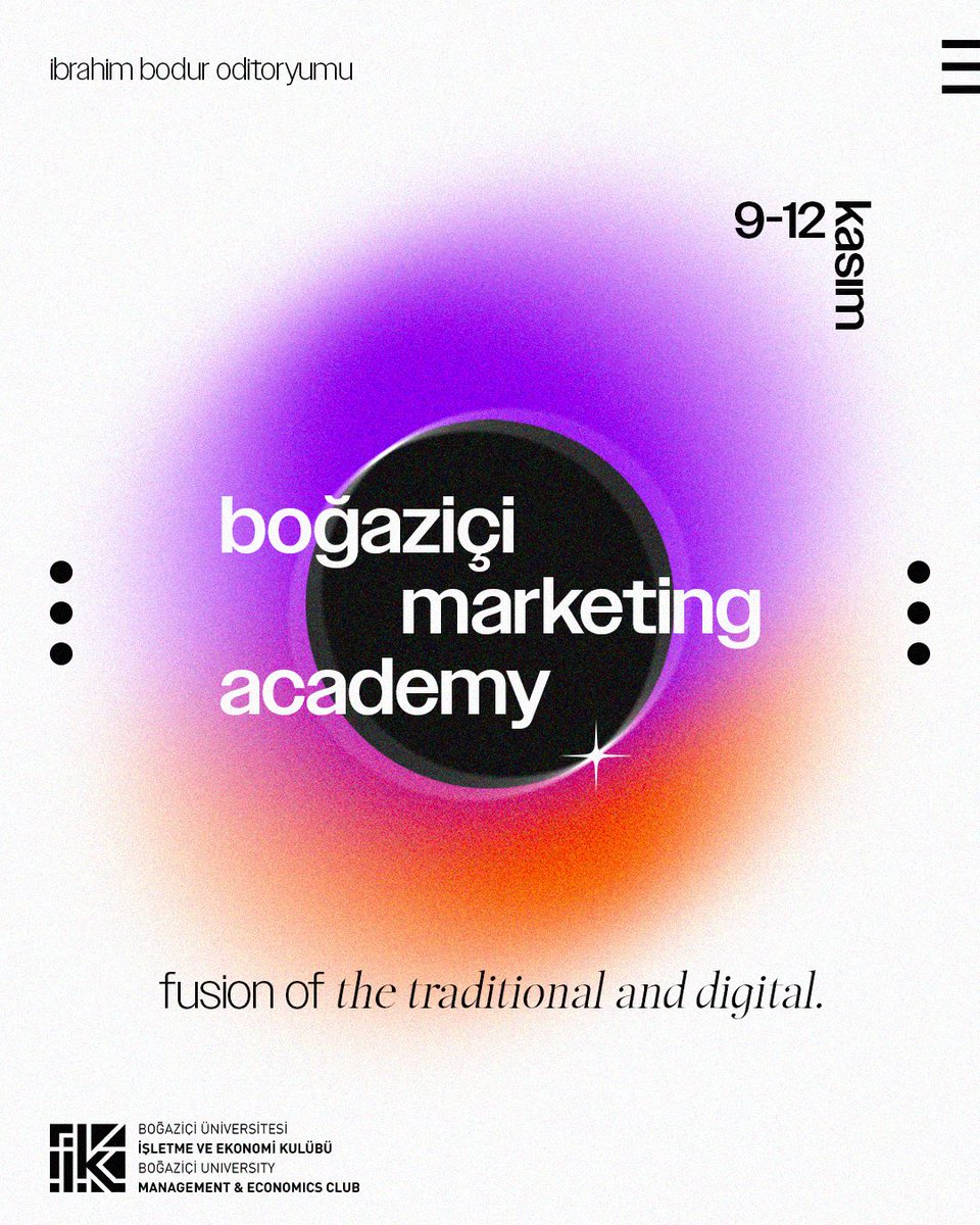 UniverListApp's tweet photo. @IKBOUN Bu sene dördüncüsü düzenlenecek Boğaziçi Marketing Academy, geleneksel pazarlamanın temellerinden, dijital pazarlamanın geleceğine doğru serüvene çıkarak pazarlama meraklılarına 9-12 Kasım tarihlerinde 4 günlük kapsamlı bir gerçekleştirecek 📊
https://t.co/FOQ9EUfGRr https://t.co/JYuYHpc8qr