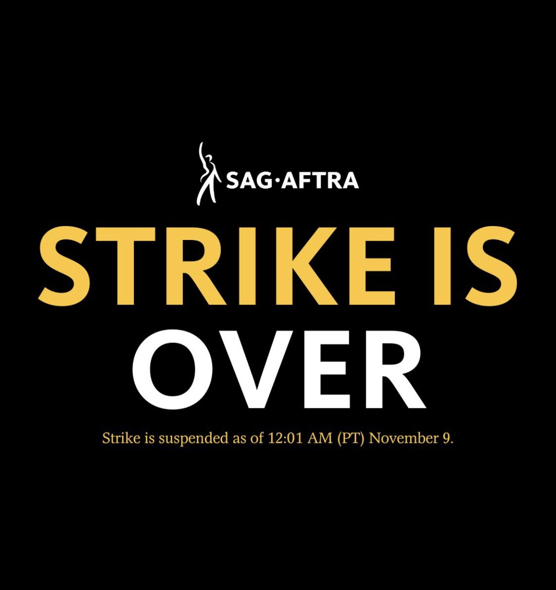 hanwaddingham's tweet photo. What an amazing sight to see this morning. 
Deepest respect and thanks to @sagaftra and every single person who walked those lines, day in day out, for 118 days, to fight for what is right. 
Thank you so much. 🙏🏻🙏🏻
Onwards,Forwards. X https://t.co/QZ8RDeA1nZ