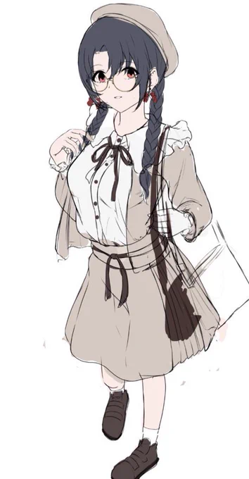 背景も何も決まらなくてそのうち完成させるかもしれない紗代子