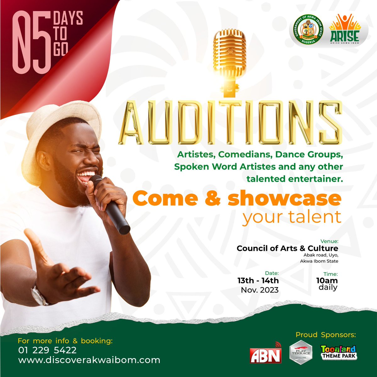 IbomTelegraph's tweet photo. Audition Alert: 4 Days Left to Showcase Your Skills at Ibom #ChristmasUnplugged! Link up!!!! https://t.co/Y51R2fGIFH