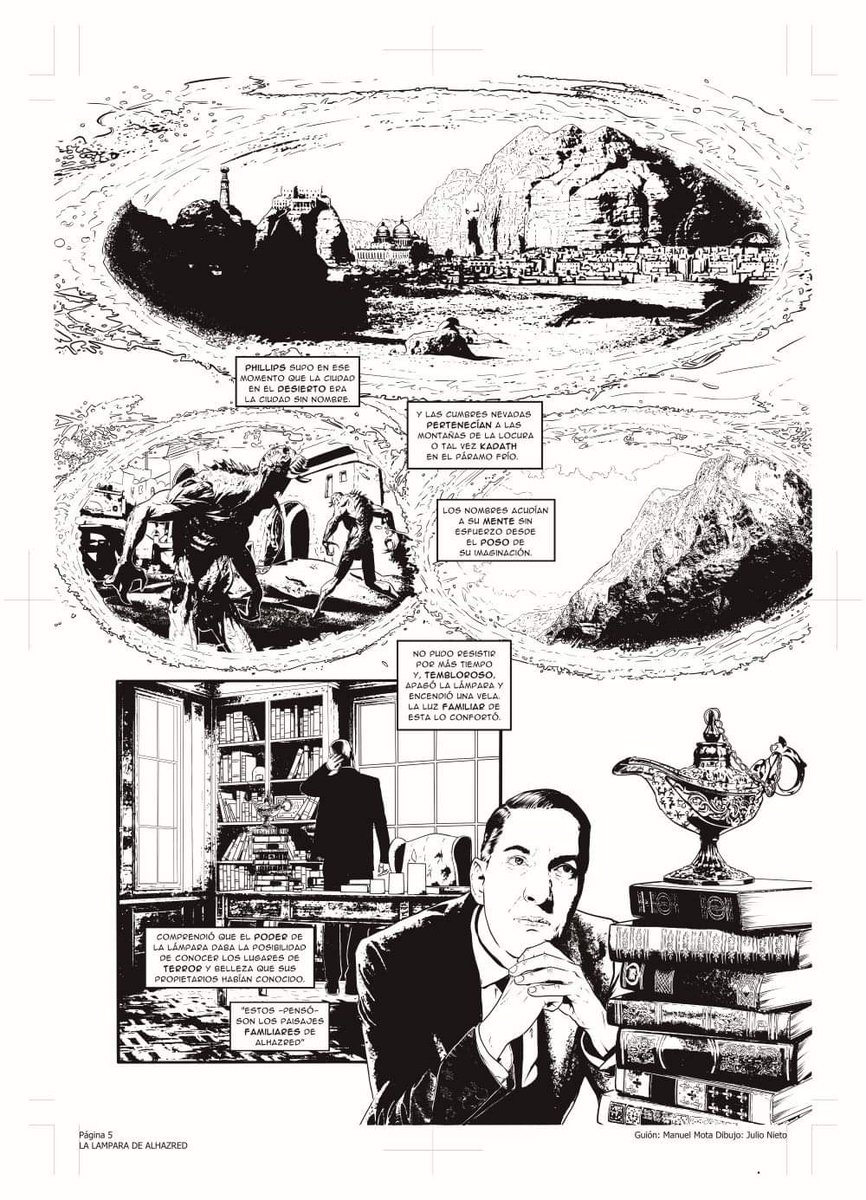 Comenzamos nuestras particulares preview de las historias que podréis encontrar en nuestro nuevo número #28 dedicado a H.P.Lovecraft con el avance de...

LA LÁMPARA DE ALHAZRED de August Derleth

Adaptación de MANUEL MOTA  Dibujos de JULIO NIETO