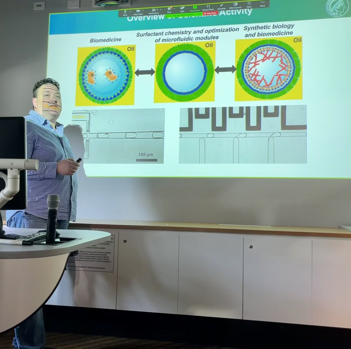 Our second visitor from MPI, Ilia Platzman, talking about how to make a synthetic immune cell with the targeting and killing functions of two cells in one!