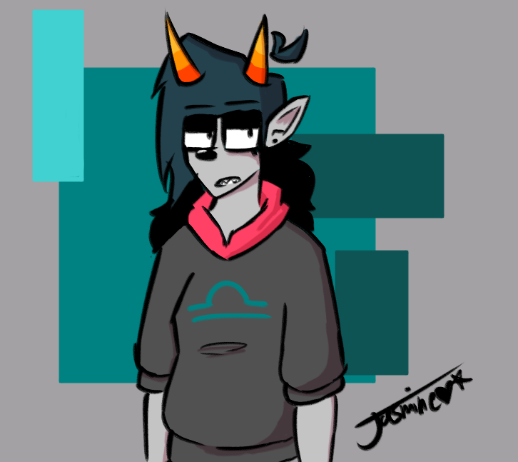 AzrielCanChaos's tweet photo. I saw all the fan art of Atsuover's Absolute Territory art, which managed to (somehow) inspire me to draw Atsuover
.
.
But as a troll from Homestuck.

@atsuover I hope you enjoy!! :D https://t.co/Kw7aK1cvHf