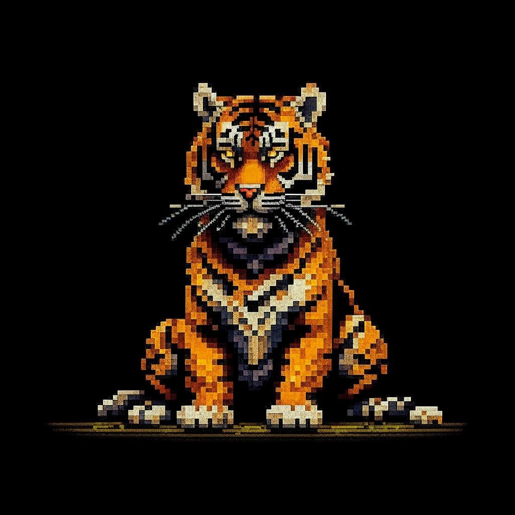 Look at my drawing #NFTs #opensea #Ethereum #MATIC #polygon #art #3d #BNB #Bitcoin #Tiger3