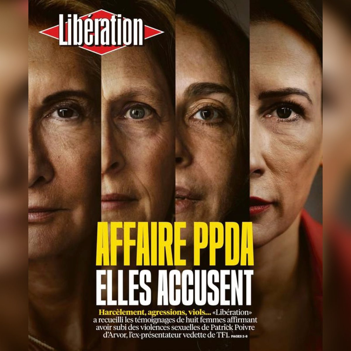 Il y a 2 ans nous faisions la Une de Libération. Nous étions 8. Depuis des dizaines. Et des dizaines. Plaintes. Viols. Mineures. Tant de douleur. 
A quoi ça sert de se compter puisque rien ne change. 
A quoi ça a servi de s’exposer puisque PPDA n’a même pas été mis en examen