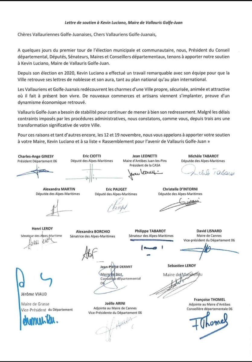 Wilfried's tweet photo. @⬇️ : Merci de soutenir un gars sans talent et qui ne bosse pas ! Cette logique clanique TUE #Vallauris depuis des décennies. Le soldat @lucianokevin21 n'est pas bon à sauver... #VieillePolitique https://t.co/hiCP11aRZN