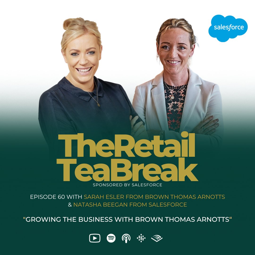 On this week’s episode of The Retail Tea Break podcast I’m joined by two amazing guests, Sarah Esler and Natasha Beegan 🛍🎙 We discuss how employee experience, together with customer experience, supports the growth of incredible brands. 🎧Listen now: open.spotify.com/episode/66sFMc…