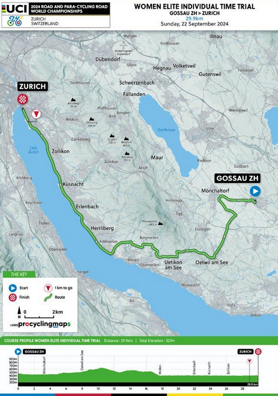 ProCyclingMaps's tweet photo. 🇨🇭Zürich 2024 UCI World Championships
🏆ITT Men and Women Elites
📏46 and 23 km
📆September 2022, 2024
#Zürich2024 #UCI #Procyclingmaps https://t.co/pNGV4x0De3