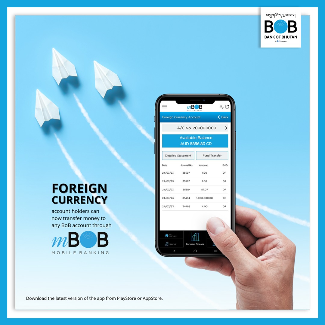 If you have a Foreign Currency account with us, you can now effortlessly transfer funds to any BoB account using our convenient mBoB platform.