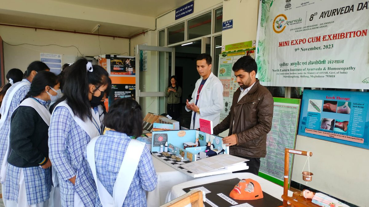NeiahShill2000's tweet photo. Mini Expp cum Exhibition was organised at Hospital, NEIAH, SHILLONG on occasion of Ayurveda Day 2023 on 09/11/2023
@cari_guwahati @CCRAS_MoAyush @moayush @AyurvedaDay https://t.co/UEDQcLKDTo
